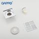 Трап для душу вертикальний Gappo G81051, латунь, 100х100 мм, хром