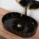 Умивальник Rea Nadia black marble shiny накладний REA-U0539, Черный матовый