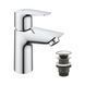 Змішувач для раковини Grohe QuickFix Start Edge S-Size 23898001 з донним клапаном, Хром