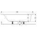 Ванна акриловая Geberit Selnova Square 180x80 554.386.01.1 + ножки, Белый