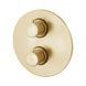 Термостат для душа на 2 потребителя Paffoni Light honey gold brushed LIQ018HGSP, Золотой