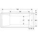 Ванна акриловая Geberit Selnova Square 180x80 554.386.01.1 + ножки, Белый