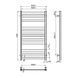 Рушникосушка водяна OnlyHeat Solis 500/1000/11, Хром