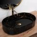 Умивальник Rea Nadia black marble shiny накладний REA-U0539, Черный матовый