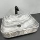 Умивальник (раковина) VBI PALERMO GREY ONYX GLOSSY накладний, Мармур