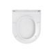 Унітаз підвісний Kroner Harz WHI493736 RIMLESS безобідковий з сидінням Slim Duroplast / Soft-close / Quick relase (KH493736WHIR), Білий