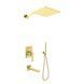 Душова система Kohlman Experience 25 brushed gold + BOX прихованого монтажу KPL-QW211EGDBQ25, Золотий