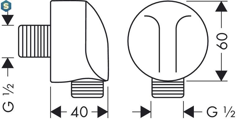 Шланговое під'єднання Hansgrohe Fixfit 27454000