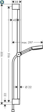 Душевой гарнитур Hansgrohe Pulsify Select Relaxation 105 3jet 90 см EcoSmart Matt Black 24171670