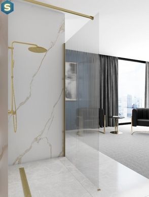 Душевая стенка Rea Aero 90 intimo brushed gold REA-K4124, прозрачный, золотой