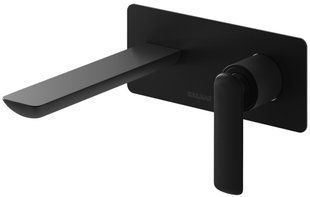 Смеситель для умывальника Kohlman Experience black matt + BOX скрытого монтажа QW185EB, Черный матовый