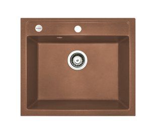 Кухонная мойка Adamant Prizma 590x495x200 terra-cotta 433223, Цемент матовый