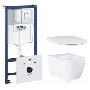 Комплект инсталляция Grohe Rapid SL + унитаз Grohe Essence с крышкой Soft-Close 39571CB0