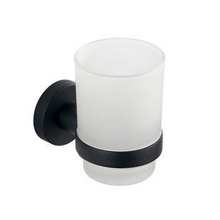 Стакан для зубных щеток VBI Uranus black VBI-040404BL, Черный матовый