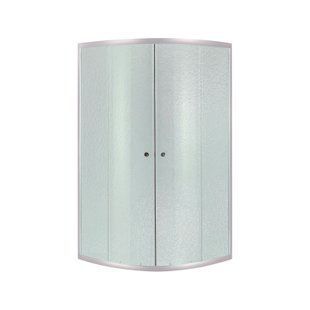 Душова кабіна Lidz Latwa SC80x80.SAT.LOW.FR, скло Frost 4 мм без піддона, Хром матовий, Універсальна, матовий