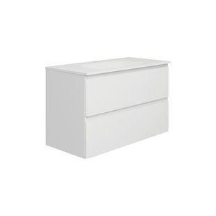 Тумба подвесная Koller Pool белая с умывальником Trend 90cм 202290TR-0190, Белый