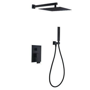 Душова система прихованого монтажу Wezer PRO17B-02-BLACK, нержавіюча сталь, чорний, Черный матовый