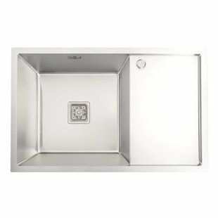 Кухонная мойка Platinum Handmade нержавейка 78x50 L (одно отверстие, квадратный сифон, 3,0/1,0 мм), Нержавеющая сталь