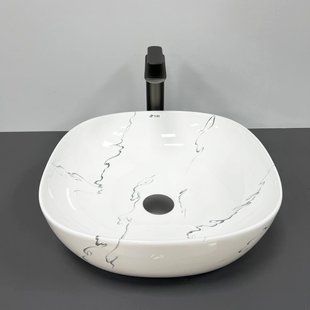 Умивальник (раковина) VBI BERGAMO S MARMO GLOSSY накладний, Мармур