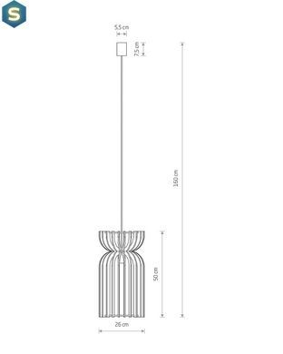 Підвісний світильник Nowodvorski 10570 Kymi A E27 1x25W IP20 Вeige