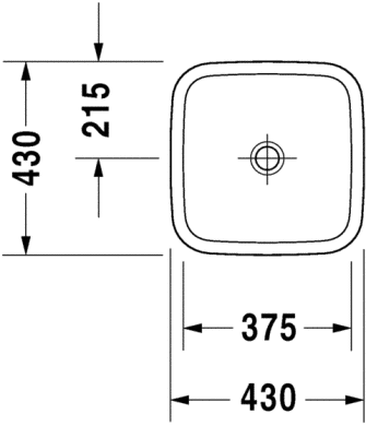 Умивальник Duravit DuraStyle 43x43 0349430000, Білий