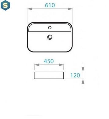 Умивальник Koller Pool Trend на стільницю 610x450 мм TR-0610M-WB, Білий