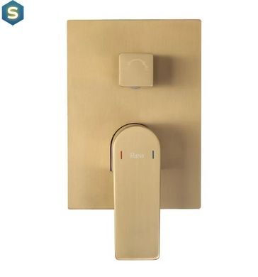 Душова система Rea Moby brushed gold + BOX прихованого монтажу REA-P2403, Золотий