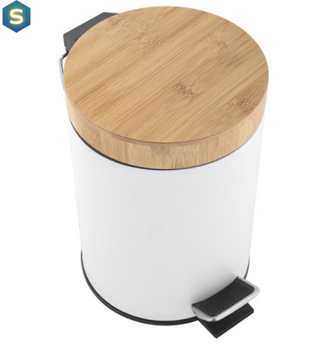 Кошик для сміття Yoka Bin White Bamboo 3л. для ванної кімнати CH.BIN-WHT, Білий