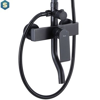 Душевая система Rea Hass с изливом black REA-B9968, Черный/золото