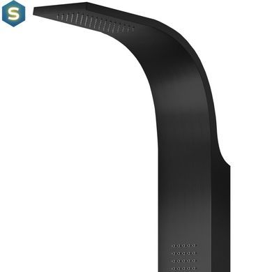 Душова панель Corsan Samsara black з виливом S003MBLW, Черный матовый
