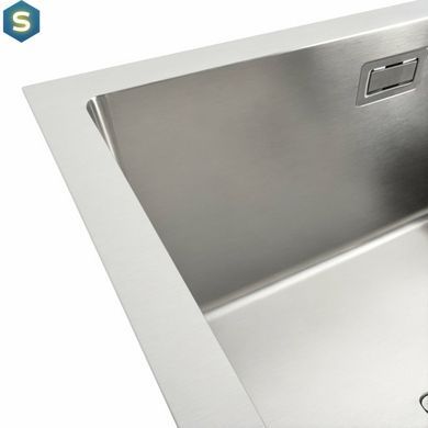 Кухонна мийка Platinum Handmade нержавійка 78x50 L (один отвір, квадратний сифон, 3,0/1,0 мм), Нержавіюча сталь