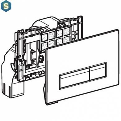 Клавіша змиву з вбудованою системою видалення запаху Geberit Sigma40 чорна 115.600.KR.1, Чорний/золото