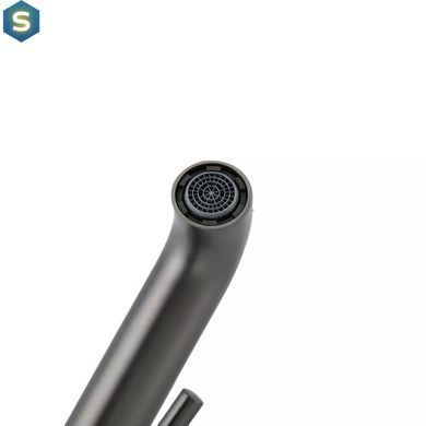 Смеситель для умывальника высокий Gungray Gappo G1006-29, Графитовый хром