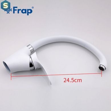 Смеситель для кухни U гайка &Oslash;40 белый Frap 1/10 F4101-12 (F41), Белый