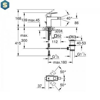 Змішувач для біде Grohe Eurocube 23138000