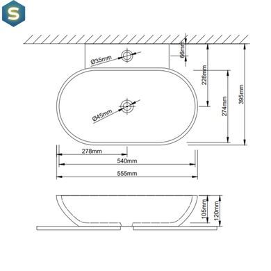 Умывальник Qtap Cardinal 565х400х130 White QT0411K177WN, Белый