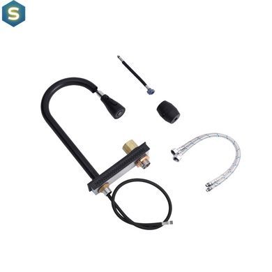 Кухонна мийка Kroner KRP Schwarze - SET7546HM PVD (3.0/0.7 мм) CV032277, Чорний/золото
