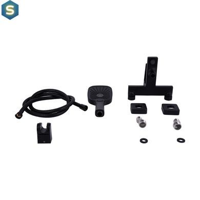 Змішувач для ванни Qtap Gemini (з душовим гарнітуром) QTGEM259BLM45682 Black matt, Черный матовый