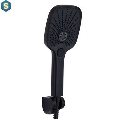 Змішувач для ванни Qtap Gemini (з душовим гарнітуром) QTGEM259BLM45682 Black matt, Черный матовый