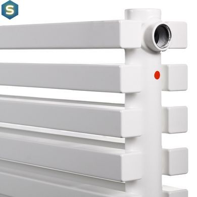 Дизайнерский радиатор Betatherm Quantum 2 H-405 мм, L-1000 мм с боковым подключением BQH 2100/10 9016M 34, Белый матовый