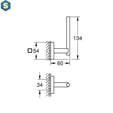 Держатель запасного рулона туалетной бумаги Grohe QuickFix Start Cube 40979000, Хром