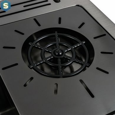 Кухонная мойка черная PVD 78x46 Platinum Handmade, Черный/золото