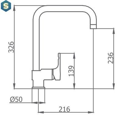 Смеситель для кухни GRB Kitchens 940900, Хром