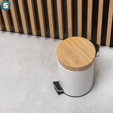 Кошик для сміття Yoka Bin White Bamboo 3л. для ванної кімнати CH.BIN-WHT, Білий