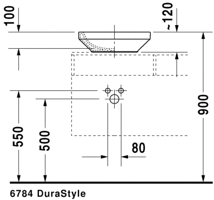 Умивальник Duravit DuraStyle 43x43 0349430000, Білий