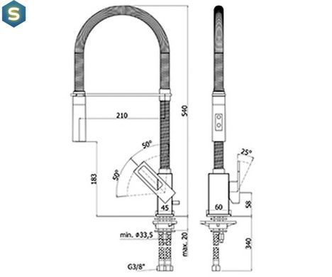 Смеситель для кухни Paffoni Effe EF 179 CR, Хром