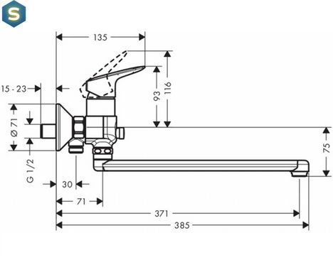 Змішувач для ванни Hansgrohe Logis 71402000