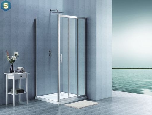 Душевая кабина Eger Lexo 100x80 без поддона 599-811/1, Хром, прозрачный