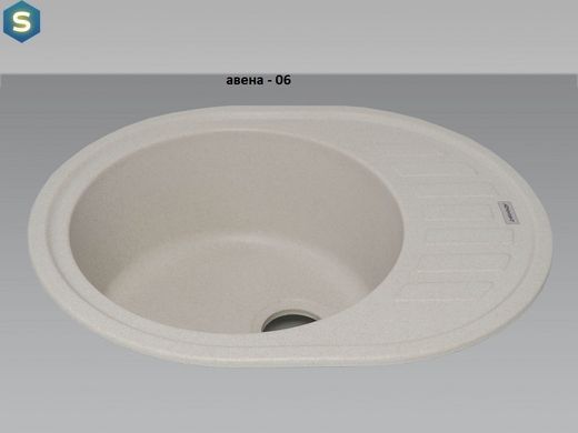 Кухонна мийка Adamant Ovum 615x495x200 Бежевий avena 1824296100406, Бежевий