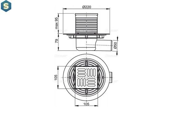 Зливний трап Alcaplast APV1321